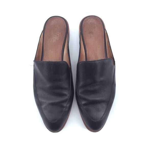 Madewell Shoes - Madewell Frances Minimal City Loafer Mule True Black Leather Slide On K4443 8.5